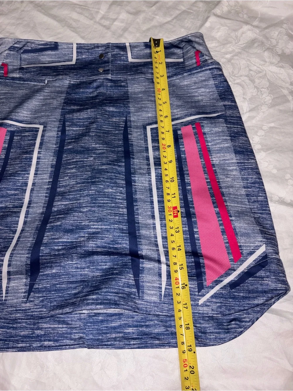 HTF Like new Lucky in Love Blue pink Tennis Skort